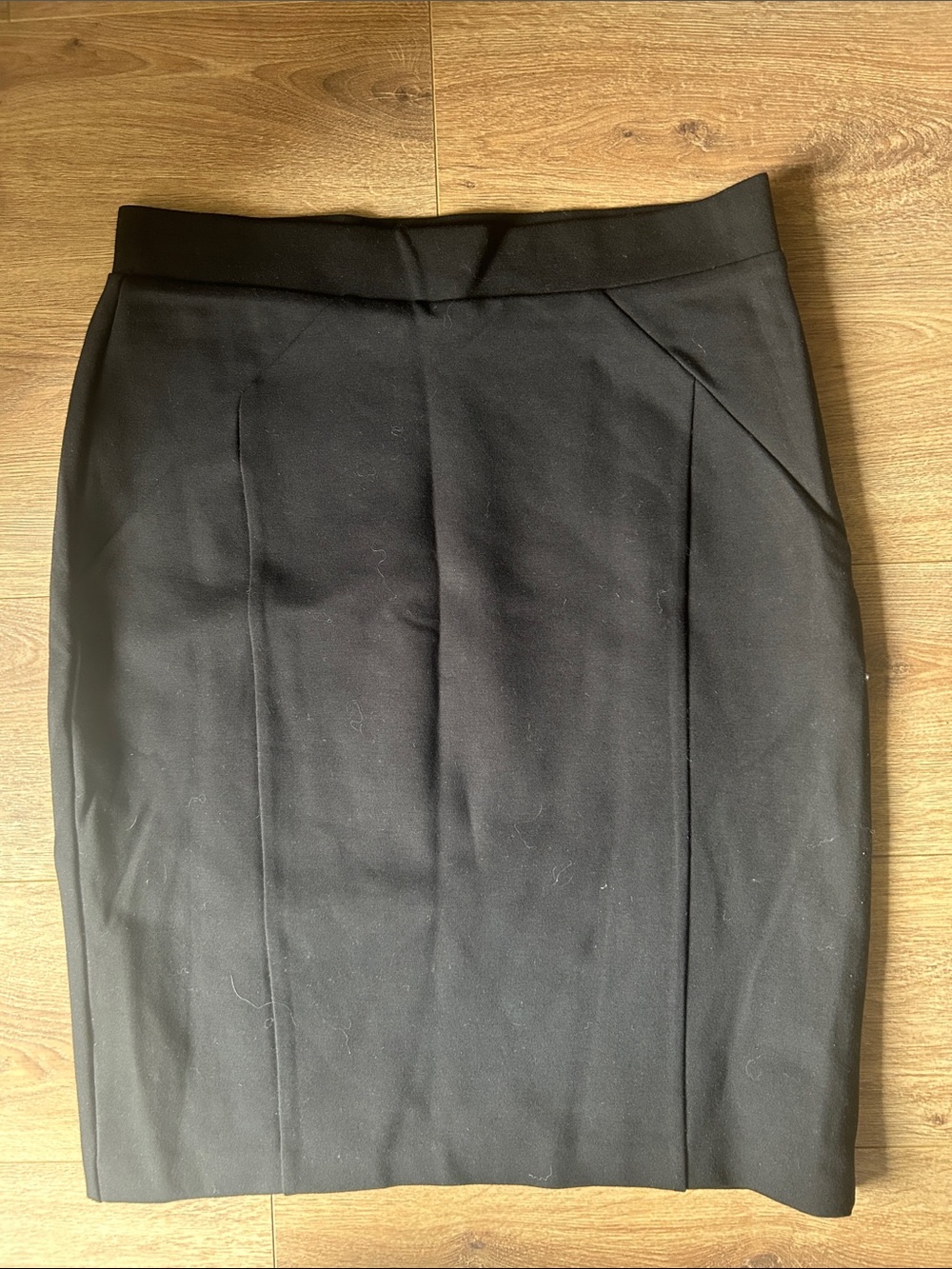 Mario Serrani Black Pencil Skirt with Front Seams